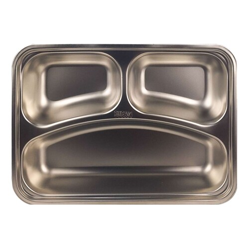 Pote inox marmitex 3 divisorias tampa silicone