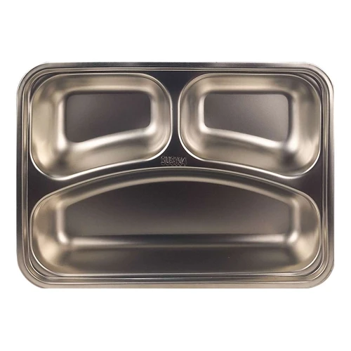 Pote inox marmitex 3 divisorias tampa silicone