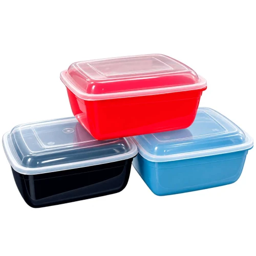 Pote plástico 4 litros quadrado versátil colorido