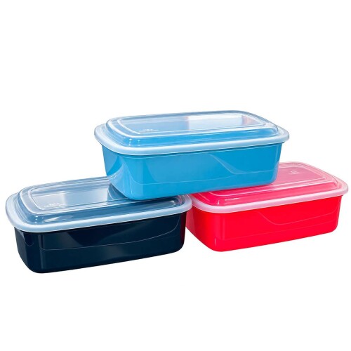 Pote plástico 4 litros retangular versátil colorido Pote plástico 4 litros retangular versátil colorido