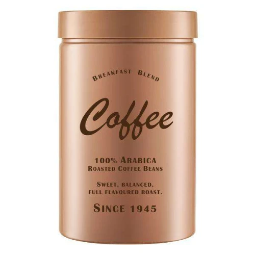 Pote plástico bege lata retro café 1500ml Pote plástico bege lata retro café 1500ml