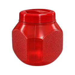 Pote plástico com rosca 1,5 litros cristal colorido