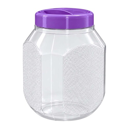 Pote plástico com rosca 2,5 litros cristal colorido Pote plástico com rosca 2,5 litros cristal colorido