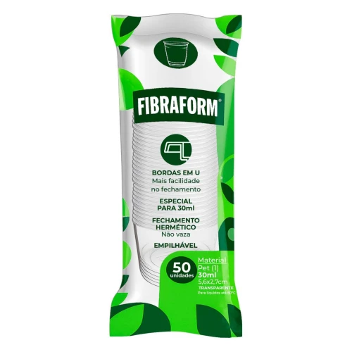 Pote plástico delivery para molho 30ml com 50 unidades F697 Fibraform