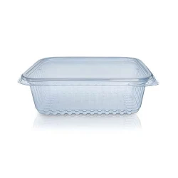 Pote plástico descartável retangular para freezer e microondas 350ml com 24 unidades Prafesta