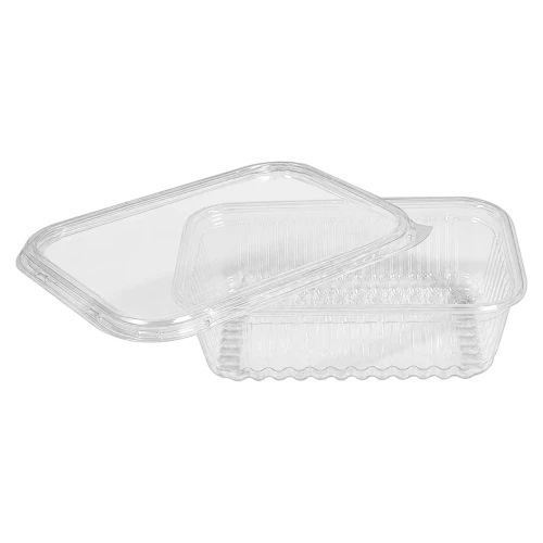 Pote plástico descartável retangular para freezer e microondas 500ml com 24 unidades Prafesta