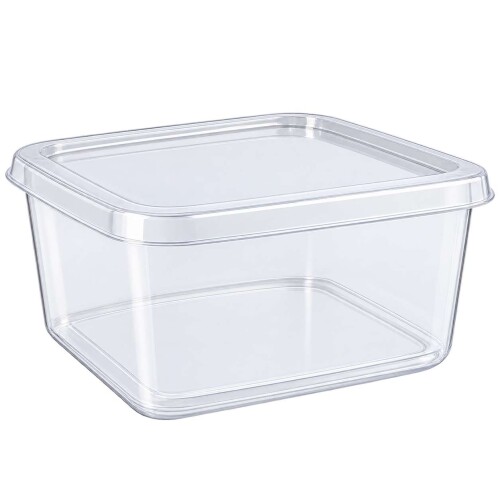Pote plástico quadrado 1500ml transparente Pote plástico quadrado 1500ml transparente