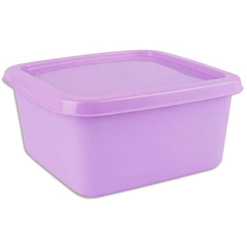 Pote plástico quadrado 700ml cores sortidas