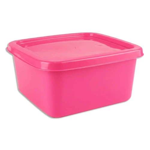 Pote plástico quadrado 1500ml cores sortidas