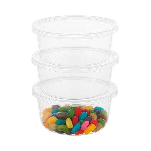 Pote plástico redondo 550ml com 03 unidades Ercaplast