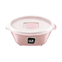 Pote plástico redondo multiuso 350ml rosa Uz