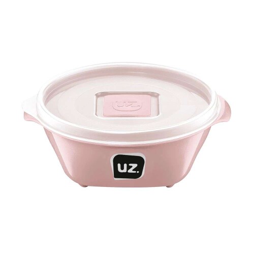 Pote plástico redondo multiuso 350ml rosa Uz