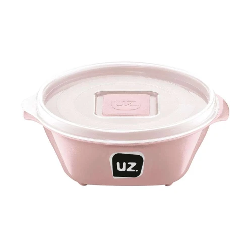 Pote plástico redondo multiuso 350ml rosa Uz