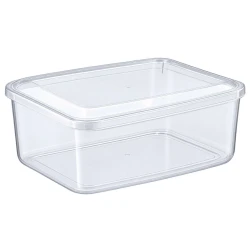 Pote plástico retangular 1500ml transparente