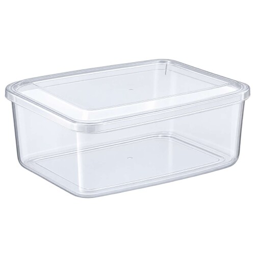 Pote plástico retangular 1500ml transparente Pote plástico retangular 1500ml transparente