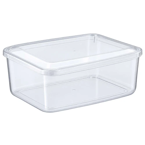 Pote plástico retangular 1500ml transparente Pote plástico retangular 1500ml transparente