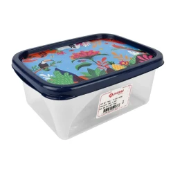 Pote plástico retangular decorada 750ml sortido Jaguar