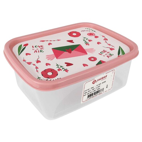 Pote plástico retangular decorada 750ml sortido Jaguar