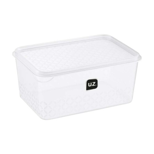 Pote plástico retangular multiuso 2000ml transparente