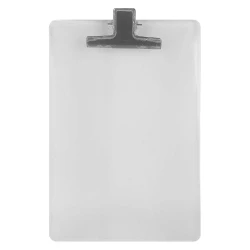 Prancheta acrilico oficio cristal com presilha metal