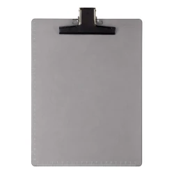 Prancheta acrilico oficio fume com presilha de metal