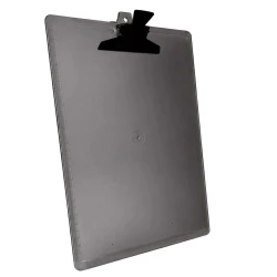 Prancheta acrílico ofício fumê com presilha sortidas Novacril