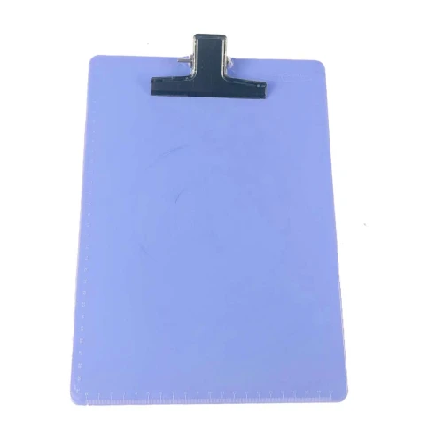 Prancheta acrilico oficio lilás com presilha de metal