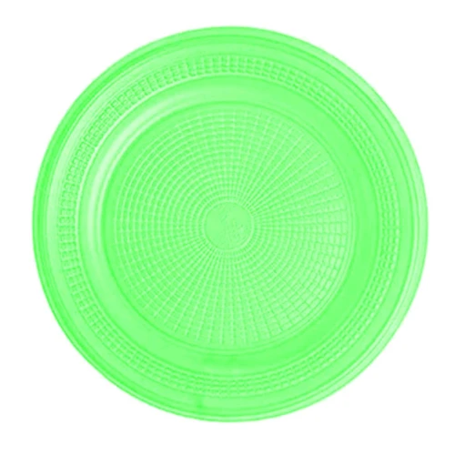 Prato plástico nº 15 raso pacote com 10 unidades verde escuro Dudigo