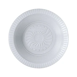Prato plástico nº15 fundo com 10 unidades branco Fonplast