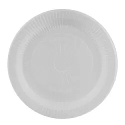 Prato plástico n°23 raso branco pacote com 10 unidades Cristalcopo