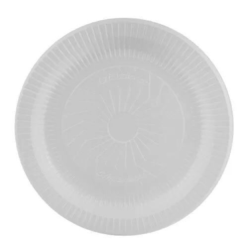 Prato plástico n°23 raso branco pacote com 10 unidades Cristalcopo