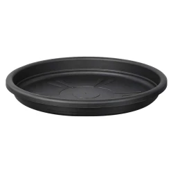 Prato plástico para vaso redondo preto 17cm