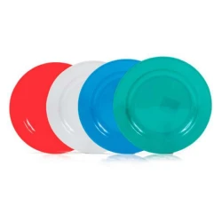 Prato plástico raso para sobremesa 17cm sortidos Ercaplast