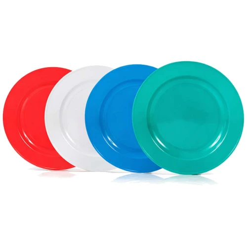 Prato plástico raso para sobremesa 17cm sortidos Ercaplast