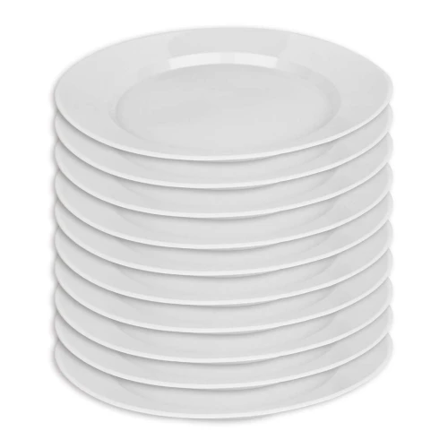 Prato plástico redondo 21cm branco com 10 unidades Prafesta Prato plástico redondo 21cm branco com 10 unidades Prafesta