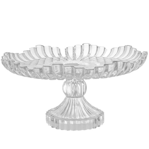 Prato vidro para bolo com pedestal 29cm milan