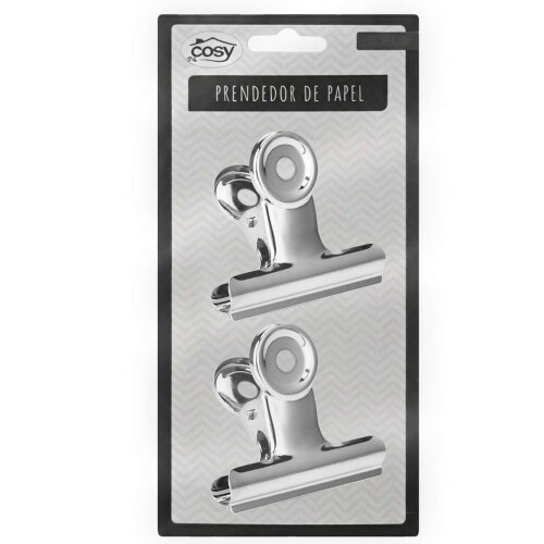 Prendedor de papel metal 6cm kit 2 peças