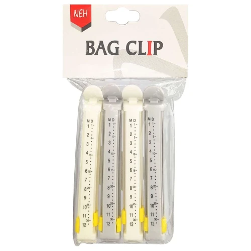 Prendedor plástico para alimentos com 04 peças Novo Século