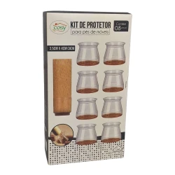 Protetor para moveis silicone kit 8 peças 3,5x4cm cosy