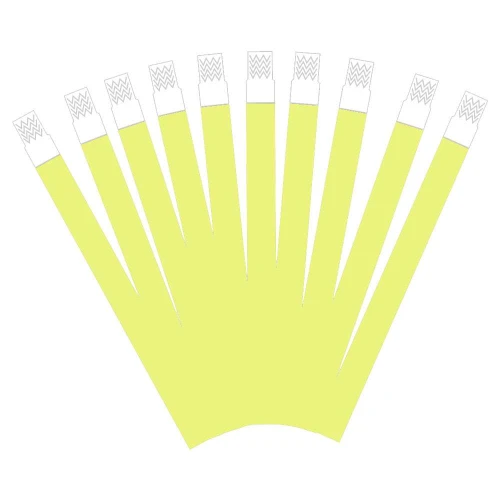 Pulseira de identificação sintética amarelo neon com 40 unidades Pulseira de identificação sintética amarelo neon com 40 unidades