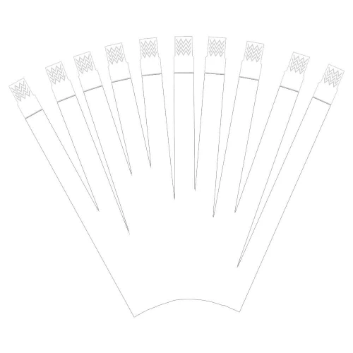 Pulseira de identificação sintética branco com 40 unidades Popper Pulseira de identificação sintética branco com 40 unidades Popper