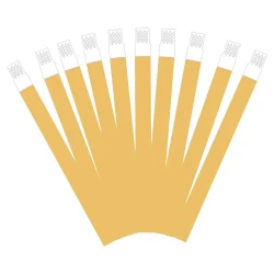 Pulseira de identificação sintética dourada com 40 unidades Popper