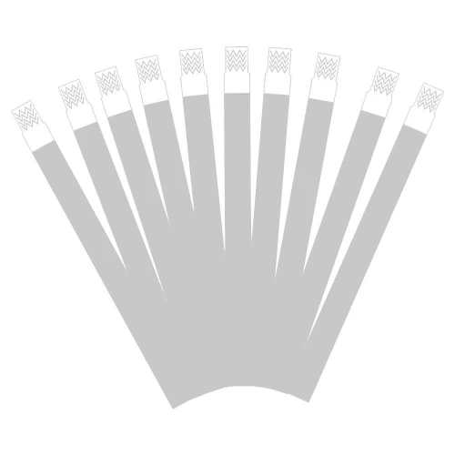 Pulseira de identificação sintética prata com 40 unidades Popper Pulseira de identificação sintética prata com 40 unidades Popper