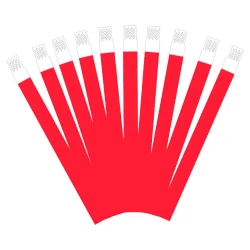 Pulseira de identificação sintética vermelho com 40 unidades Popper