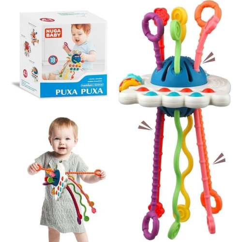 Puxa puxa 4 em 1 interativo para bebê Unitoys