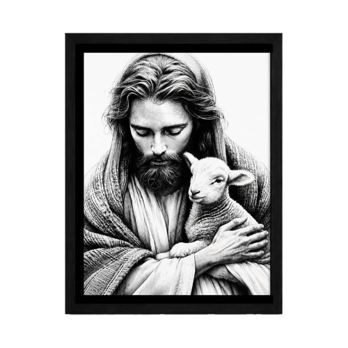 Quadro decorado com moldura religioso 58x78cm sortidos