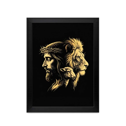 Quadro decorado com moldura religioso 58x78cm sortidos Quadro decorado com moldura religioso 58x78cm sortidos