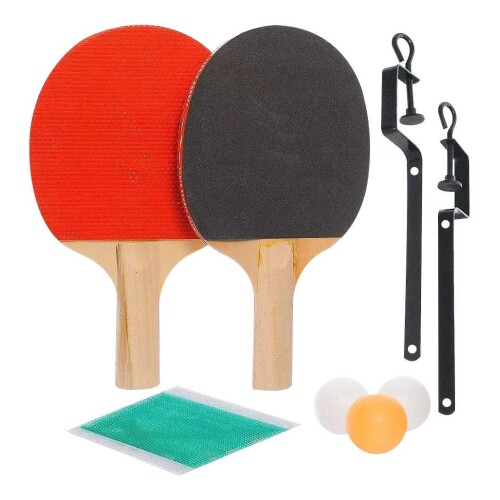 Raquete de ping pong com rede/suporte + 03 bolas