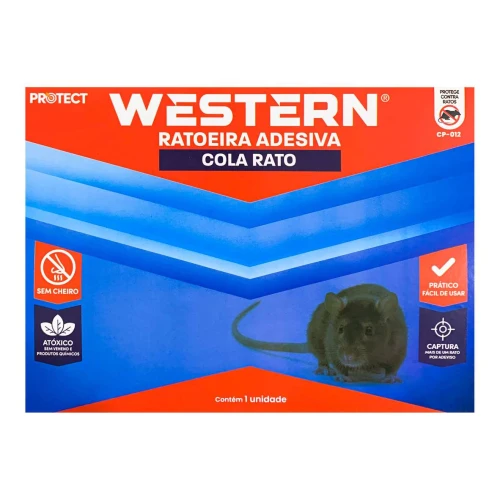 Ratoeira adesiva cola rato Western