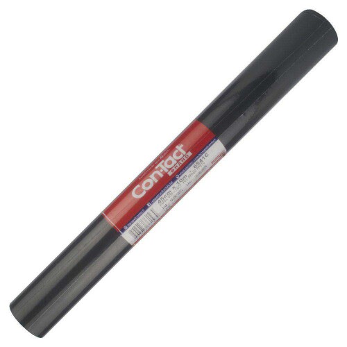 Revestimento auto adesivo 45cmx10m preto fosco Plavitec